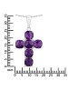 Rafaela Donata Kette Kreuz aus Sterling Silber mit Amethyst in silber