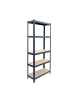 relaxdays Schwerlastregal "5 Ebenen" in Anthrazit - (B)75 x (H)150 x (T)30 cm