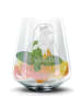 Mr. & Mrs. Panda Blümchentail Glas Avocado Kern ohne Spruch in Transparent