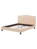 Beliani Doppelbett MONTPELLIER in Beige/Schwarz - (W) 169 x (H) 110 x (L) 213 cm