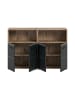 ebuy24 Badmöbelset Ice (2-teilig) Schwarz 120 x 30 cm