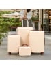 ABRIHOME Kofferset in Beige 4-teilig mit Kosmetiktasche