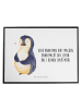 Mr. & Mrs. Panda Schreibtischunterlage Pinguin Diät mit Spruch in Weiß