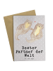 Mr. & Mrs. Panda Beileidskarte Otter Bester Partner der Welt mit... in Grau Pastell