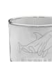 Mr. & Mrs. Panda Trinkglas Orca mit Spruch in Transparent