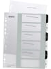 Leitz Plastikregister Wow 1-6 beschriftbar A4 PP 6 Blatt weiß/schwarz