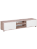 Beliani TV-Schrank LINCOLN in Braun/Weiß - (W) 180 x (H) 41 x (L) 41 cm