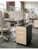 Beliani Büroschrank LARCO in Schwarz/Braun - (W) 40 x (H) 64 x (L) 63 cm