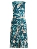 BETTY & CO Chiffonkleid mit Plissee in Petrol/Mint