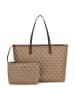 Guess Power Play - Shopper L mit herausnehmbarer Pouch 40 cm in latte logo