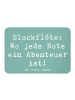 Mr. & Mrs. Panda Magnet Spruch Abenteuer Blockflöte mit Spruch in Meeresbrise