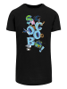 F4NT4STIC Long Cut T-Shirt Long Cut T-Shirt 'Scooby Doo Letters Jumble' in schwarz