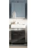 Inn.Furn Badmöbel-Set schwarz Hochglanz, 2-teilig 60 cm, Kombination mit Spiegelschrank