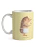 Mr. & Mrs. Panda Kaffeetasse Igel Wein ohne Spruch in Gelb Pastell