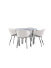 ebuy24 Essgruppe Plaza (5-teilig) Grau 100 x 100 cm