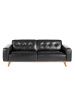 Angel Cerdá Chester-Sofa 6031 in Walnuss / Schwarz