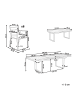 Beliani 9-tlg Gartentisch Set VALCANETTO/TAVIANO in Weiß/Grau/Braun