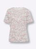 Sieh an! Kurzarm-Shirt in ecru-hortensie-bedruckt