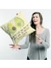 Mr. & Mrs. Panda 40x40 Kissen Avocado Pärchen mit Spruch in Gelb Pastell