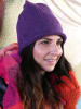 styleBREAKER Oversize Strickbeanie mit Rollrand in Violett