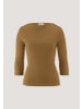 Hessnatur Hessnatur Boatneck Longsleeve Slim aus Bio-Baumwolle in bernstein