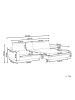 Beliani 3-Sitzer Sofa MALOY in Braun/Schwarz - (W) 272 x (H) 87 x (L) 189 cm