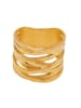 Steel_Art Fingerring Serpi poliert in goldfarben