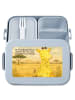 Mr. & Mrs. Panda Bento Box Giraffe Zufrieden Design mit Spruch in Blau Pastell