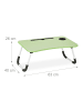 relaxdays Laptoptisch in Hellgrün/ Weiß - (B)63 x (H)26 x (T)40 cm