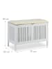 relaxdays Sitzbank in Weiß - (B)78 x (H)56 x (T)39 cm