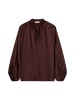 Marc O'Polo Satin-Boho-Bluse relaxed in Black Cherry