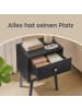 VASAGLE Nachttisch Miranta in Ebenholzschwarz - (B)39 x (H)55 x (T)28 cm