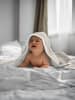 Aspero 2x Baby Musselin Wickeltücher aus Bio-Baumwolle in Hellgrau