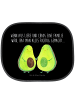 Mr. & Mrs. Panda Sonnenschutz Avocado Pärchen mit Spruch in Schwarz