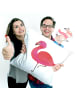 Mr. & Mrs. Panda Kopfkissen Flamingo Classic ohne Spruch in Weiß