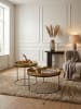 KADIMA DESIGN Couchtisch | 2er Set, Gold/Schwarz, Tablett, Rund in Gold