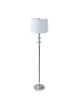 relaxdays Stehlampe in Silber/ Weiß - (H)155 x Ø 35,5 cm