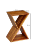 KADIMA DESIGN Beistelltisch X-Form 43x60x30 cm Sheesham Massivholz Anstelltisch,