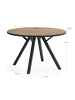 CALICOSY Tisch BENI in Helles - (W) 120  x (H) 77  x (L) 120  cm