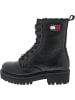TOMMY JEANS Urban Boot Tumbled Schnürstiefel Schwarz