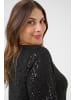 KAFFE curve Kurzarm-Bluse KClaila Regular fit in Black Deep CC