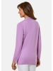 GOLDNER Kurzgröße:  Langarm Feinstrick-Cardigan in violett