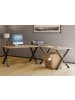 VCM  X Schreibtisch Eckschreibtisch L Form 220x220x80 in Schwarz / Sonoma-Eiche
