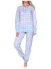 NORMANN Fleece Schlafanzug langarm Bündchen chilige optik in hellblau1
