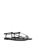 Jil Sander Schwarz Leder Flip-Flop Sandalen