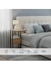 relaxdays Beistelltisch in Hellbraun/Schwarz - (B)55 x (H)60 x (T)36 cm