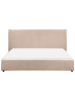Beliani Doppelbett LAVAUR in Beige - (W) 203 x (H) 100 x (L) 220 cm
