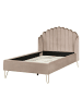 Beliani 2-tlg Doppelbett AMBILLOU in Beige/Gold