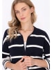 DreiMaster Women Cardigan in navy white stripe