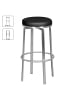 KADIMA DESIGN Barhocker | Edelstahl, 42x76x42cm, Schwarz, 360° Drehbar